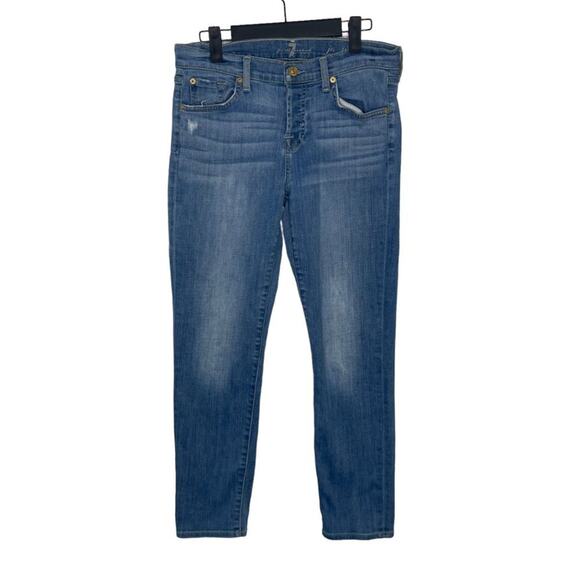 7 for all Mankind Womens Jeans Size 25 Josefina Medium Wash Skinny Leg Jeans - Picture 1 of 16